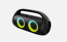 Onn Portable FM Boombox Bluetooth with Multicolour LED Lighting, IPX7  