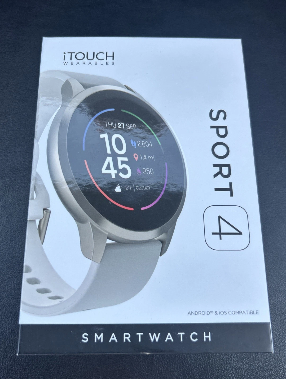 iTouch Sport 4 Smartwatch Fitness Heart Rate,Custom Face, 100+ Sports, Bluetooth