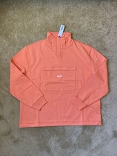 Men’s Palace 1/4 Zip Funnel Sweatshirt in Tiger Orange (FW 2023) Size XL, BNWT