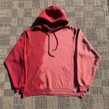 VTG Y2K Russell Athletics Red Sun Faded Pullover Hoodie Size Large