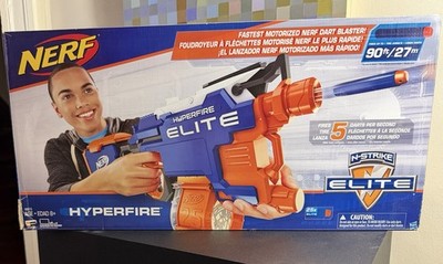 NERF Gun Elite N-strike Motorized Hyperfire Dart Blaster 5 Darts Per Second 