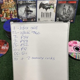 Huge 121 Video Game Lot UNTESTED AS IS- Wii Nintendo PlayStation Xbox PS4 PS1