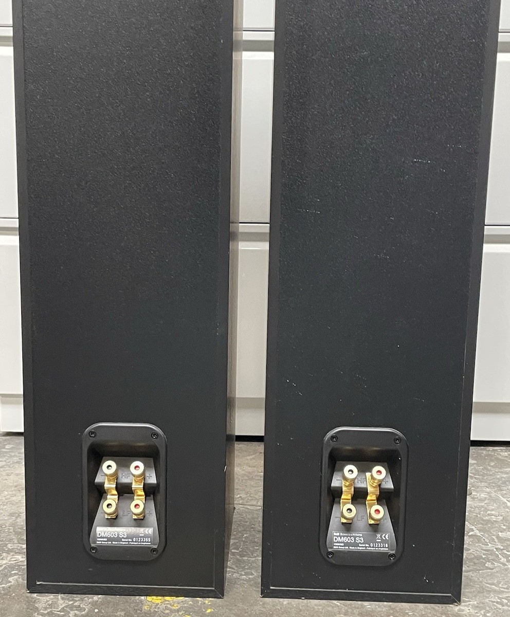 B&W Bowers & Wilkins DM603 S3 Black Pair Floor Standing Speakers