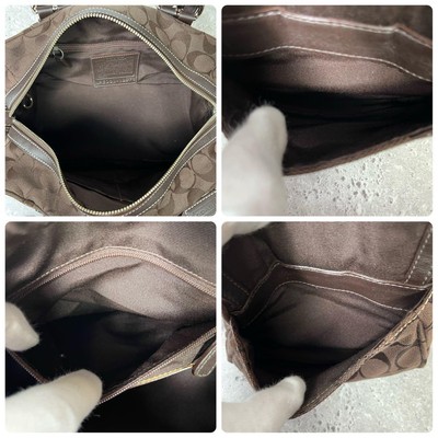 00s coach signature hand bag archive y2k brown 358 | eBay