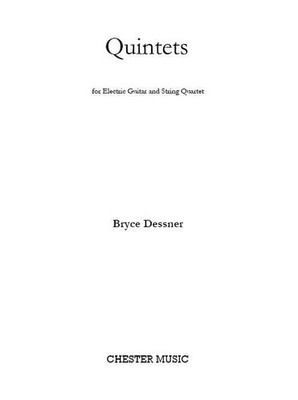 Bryce Dessner Quintets Electric Guitar String Quartet Sheet Music Score & Parts
