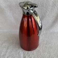 OGGI Red Carafe 84oz W/ Lid for Hot & Cold Liquids Stainless Steel High Quality