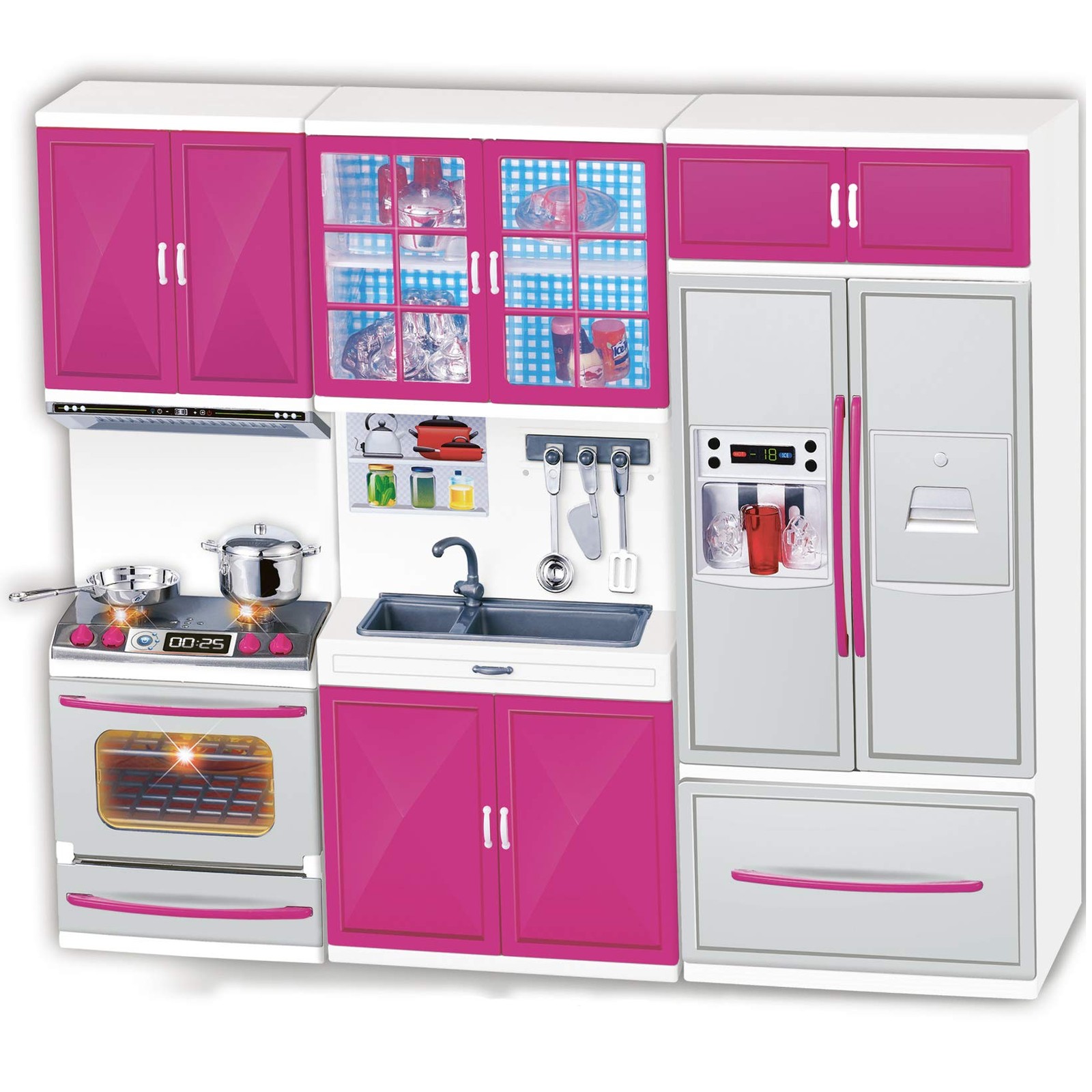 Doll Kitchen Playset for Kids, My Modern Mini Kitchen House 