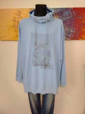 KITARO - tolles Hoodie-Sweatshirt Gr.5XL (Plus-Size-Größe) in hellblau