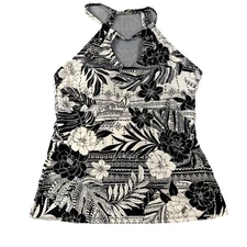 St. John's Bay Lined Floral Tankini Swimsuit Top Size 10 New Msrp $49.00