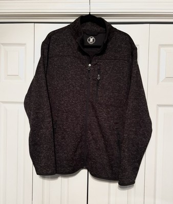 NRA Jacket Mens Large Front Zip Black Heather Side Quick Draw Zips Coat