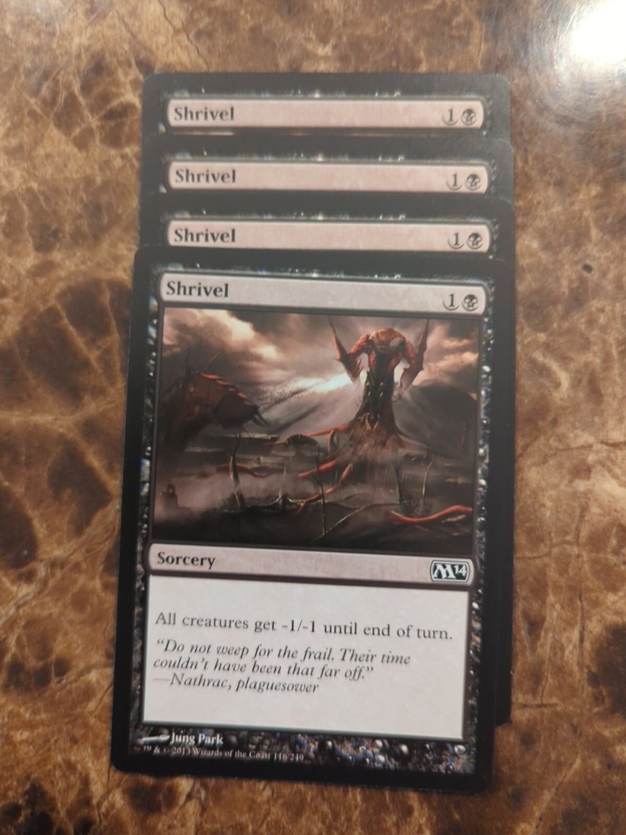 4) Shrivel *PLAYSET* NM MTG Magic 2014 (M14) Regular | eBay