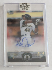 2018 Topps Clearly Authentic Salute Autographs Red #CASA-KD Khris Davis/50 A's