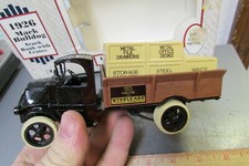 1989 ERTL 1926 Mack Bulldog Truck Die Cast Bank, Steelcase with crates, box