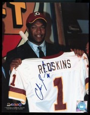 Chris Samuels Signed Auto 8x10 Photo Redskins Football Autographed In Blue Ink