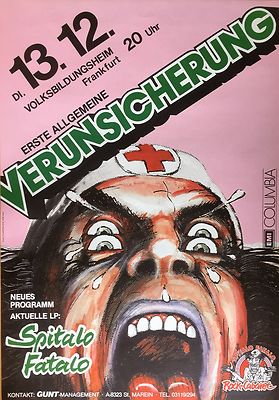 E.A.V. - ERSTE ALLGEMEINE VERUNSICHERUNG 1983 FFM - orig. Concert Poster - A1