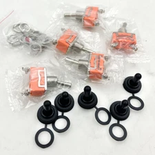 5X Solid Metal Toggle Switch ON/OFF Single Pole for Marine / Automotive 12V SPST