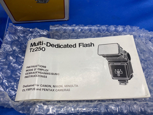 Achiever TZ250 flash multi-dedicated auto thyristor camera flash in original box - Picture 4 of 10
