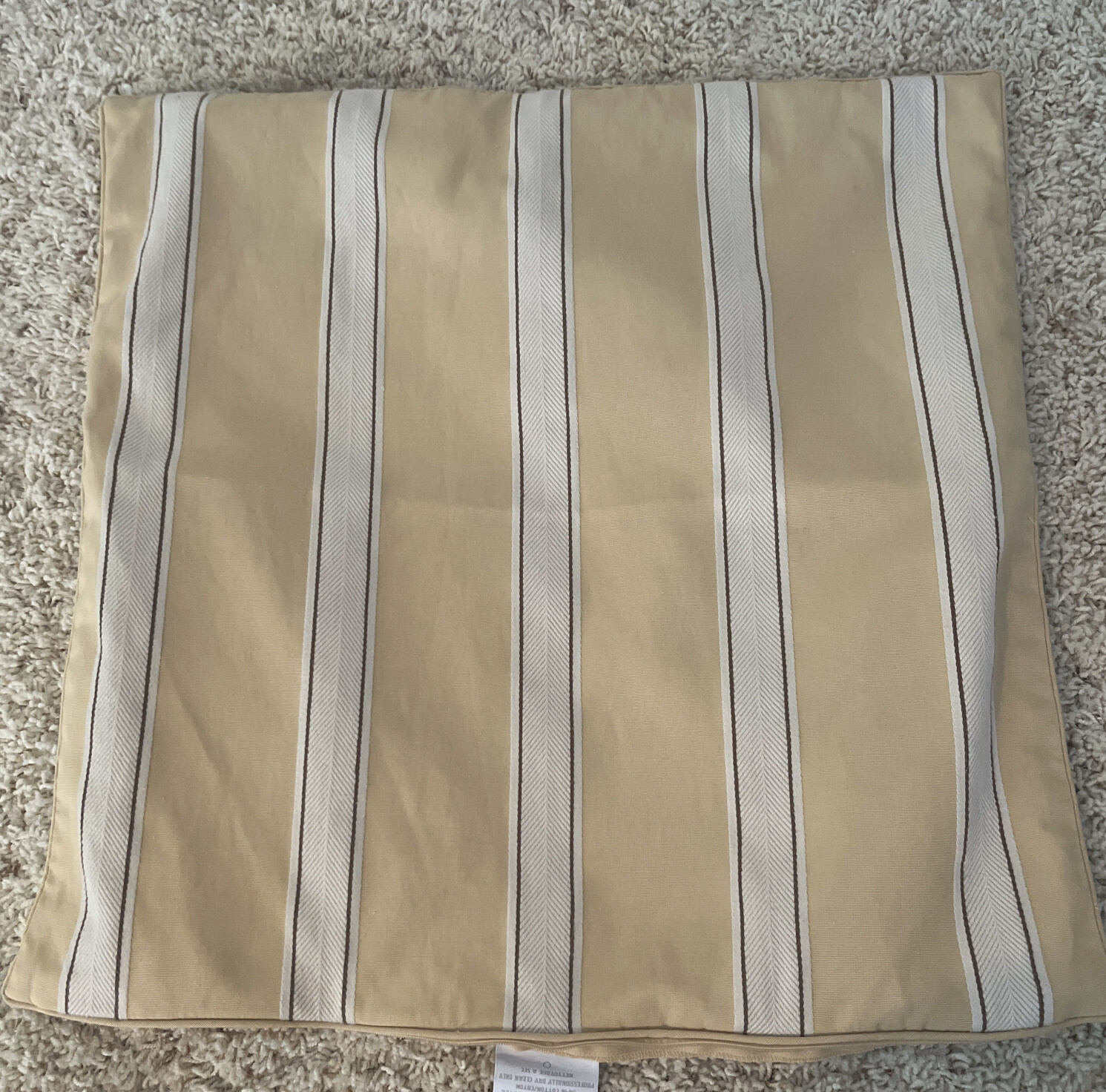 Restoration Hardware Pillow Cover Inserts Herringbone Yellow Striped 20