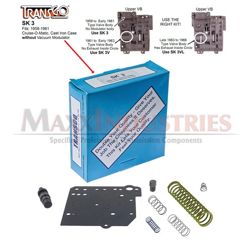 1958-1961 Transgo Shift Kit Ford, Mercury, Edsel Cruiseomatic Transmission SK® 3 - Picture 2 of 2