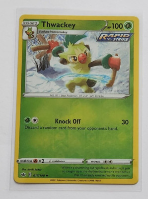 2021 POKEMON THWACKEY HOLO TRADING CARD | eBay