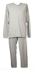 SG Men's MILITARY SUPPLIES by RAGNO Summer Cotton Long Sleeve V Neck Pyjamas