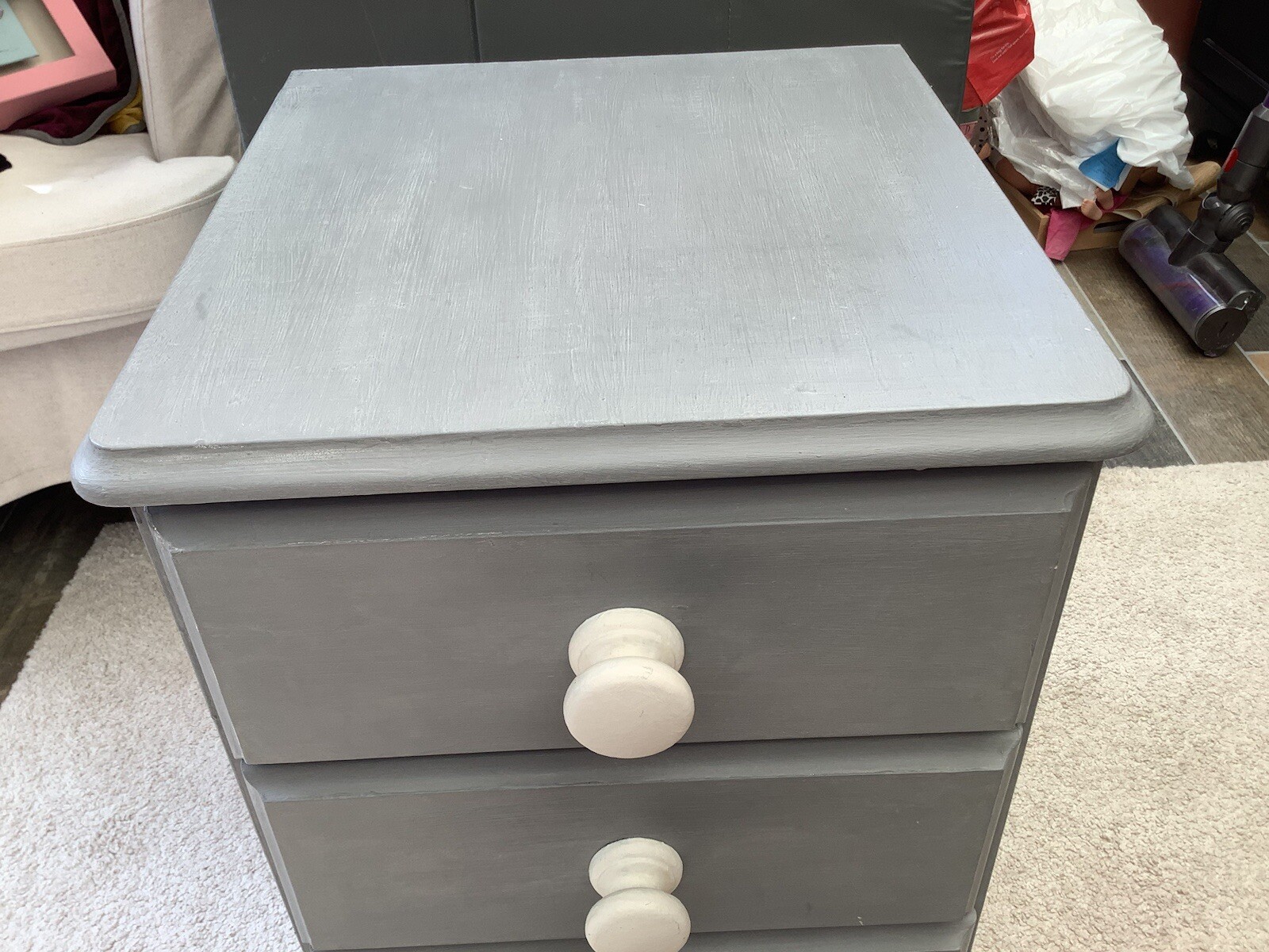Painted Pine Chest of Drawers, Pine Bedside 3 Drawers eBay