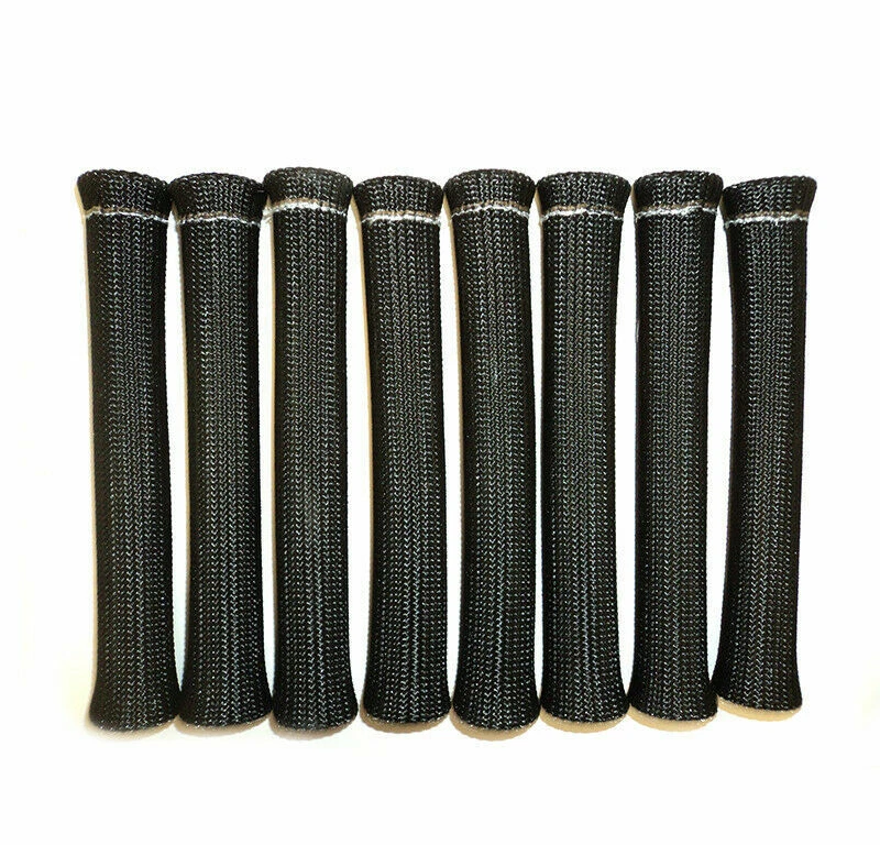Fundas protectoras de cable de bujía con protector térmico negro 1200° SBC BBC 350 454 Foto 3 de 4