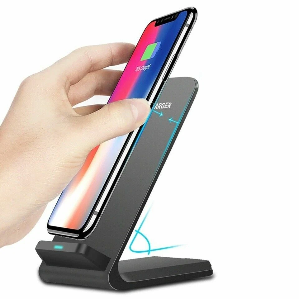 Wireless Fast Charger Charging Pad Stand Dock For Samsung Galaxy S9+ Phone XS 8 - Image 4 of 4