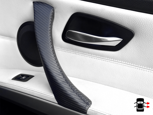 Cubiertas de manija interior de fibra de carbono borde para BMW E90 E92 Serie 3 2005-2012 - Imagen 5 de 12
