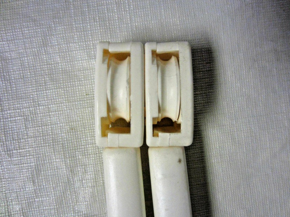 (2) Drapery Cord Tension Spring and Pulley with Hook Spring Loaded Off ...