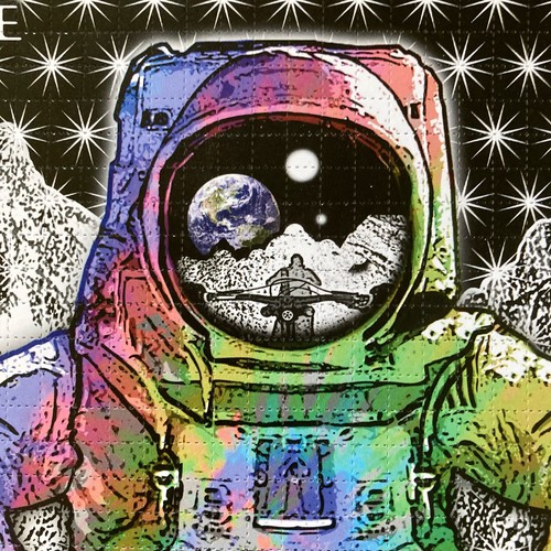 Perforated Blotter Art - Bicycle Day 4/19 SPACE MAN - Signed B.Woodruff - Picture 6 of 7