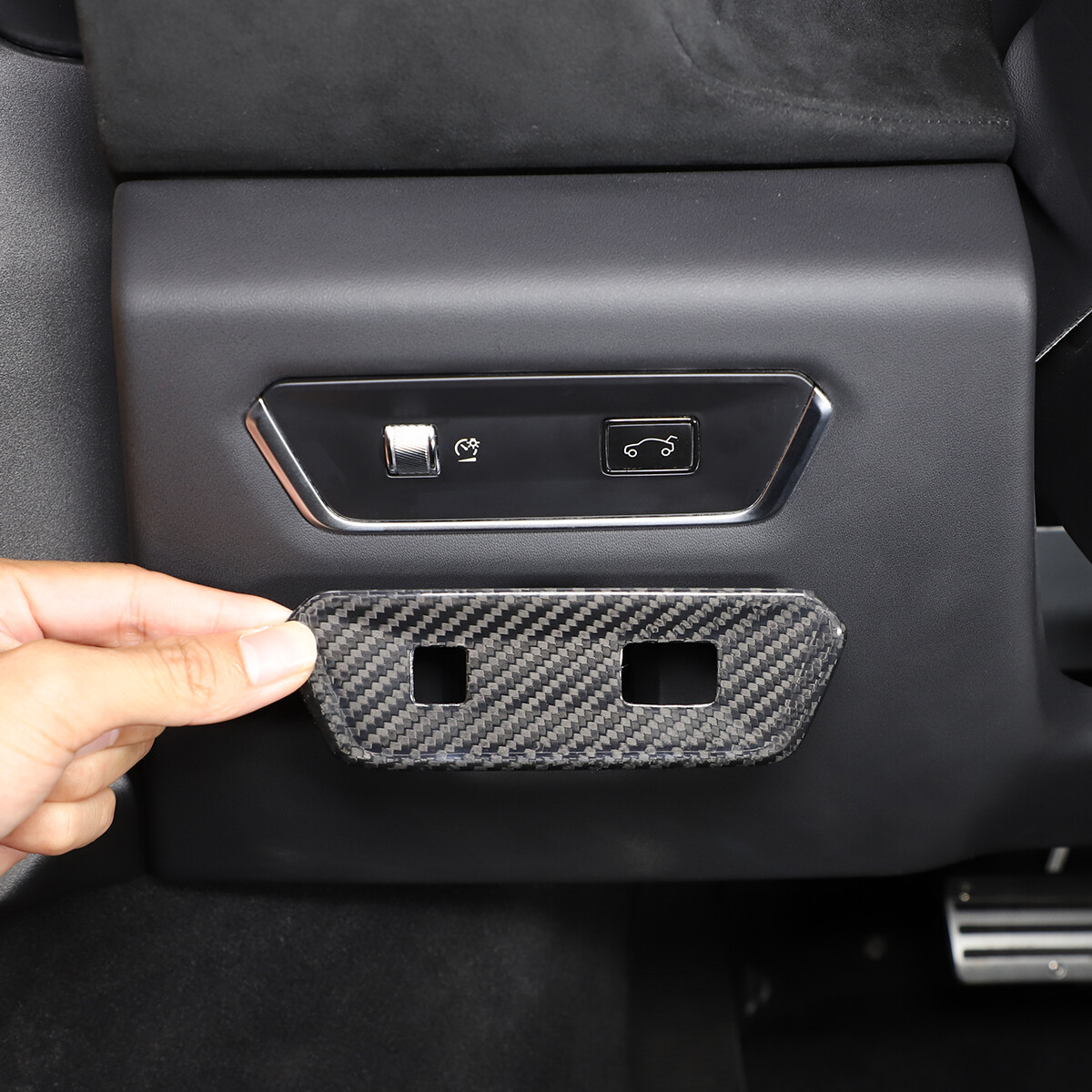 Real Carbon fiber Door Tailgate Switch Button Cover Trim For Lotus EMIRA 2021-25