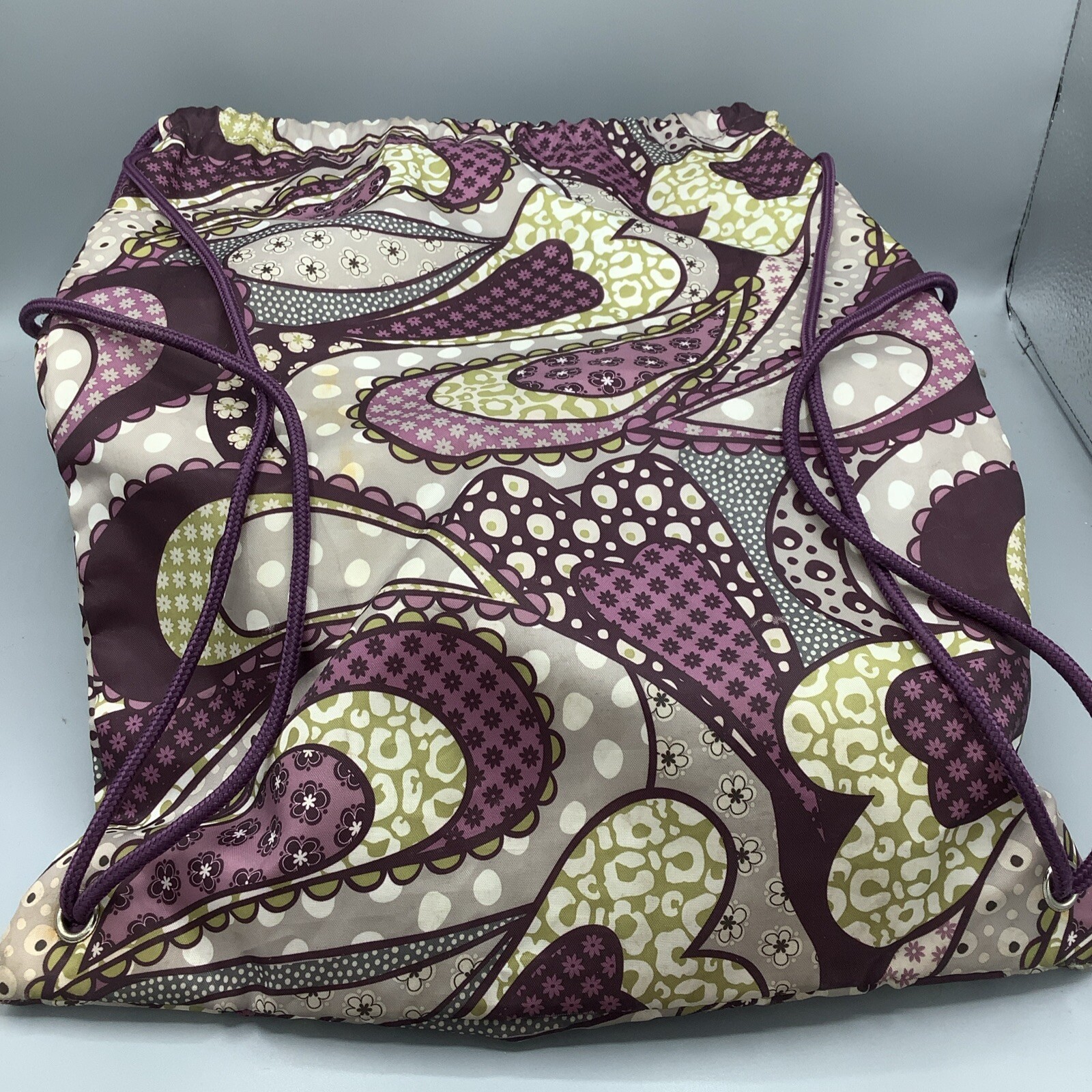 Thirty One Drawstring Backpack Sack Raspberry Fiz… - image 3