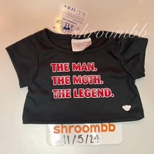 ❤️ IN HAND - Build A Bear Mothman T Shirt The Man The Moth The Legend ONLINE EXC