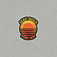Stay Gold Ponyboy Retro Sunset Sticker - The Outsiders Quote Decal #4273