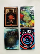Bicycle Sealed Playing Card Decks MYSTICAL NEBULA OBSERVATORY HYPNOSIS Lot Of 4