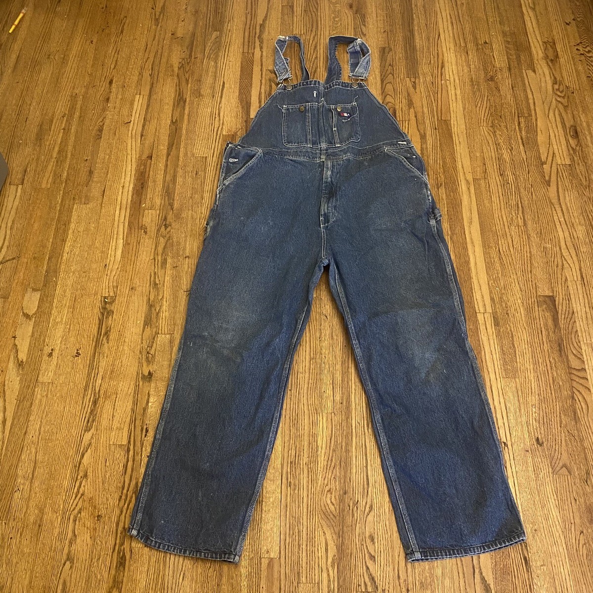 VTG USA Blue Denim Overalls 40x 32 | eBay