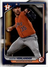 2024 Bowman Base Paper Justin Verlander #48 Houston Astros MLB Baseball Card