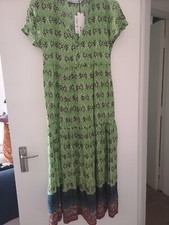 BNWT Zara panelled printed midi dress multicoloured S Small Tiered Peasant Boho