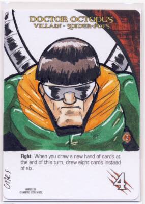 2015 Marvel 3D Legendary DBG Playable Sketch Card Doctor Octopus Giles