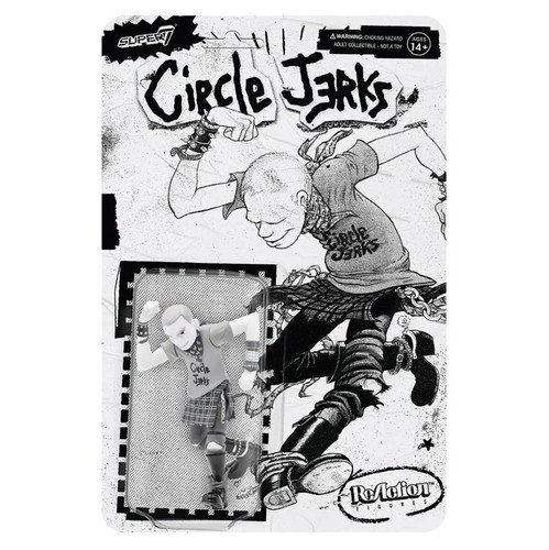 Super7 Circle Jerks Skank Man Greyscale ReAction 3.75" Figure Punk Toy