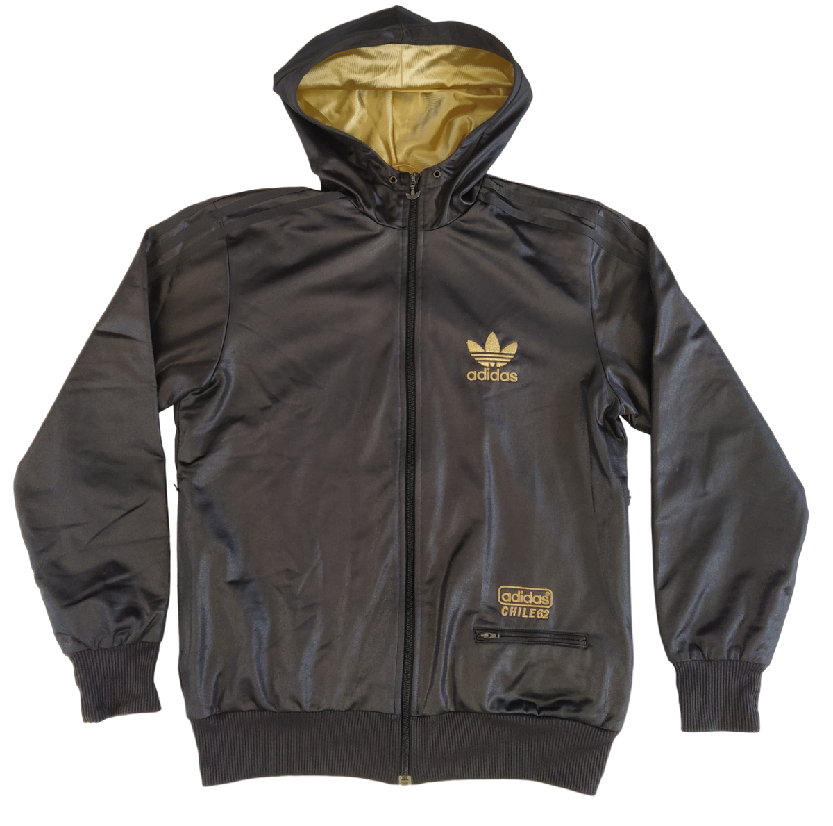 Adidas Originals Chile 62 men track top hooded jacket E87669 2008 black  gold S