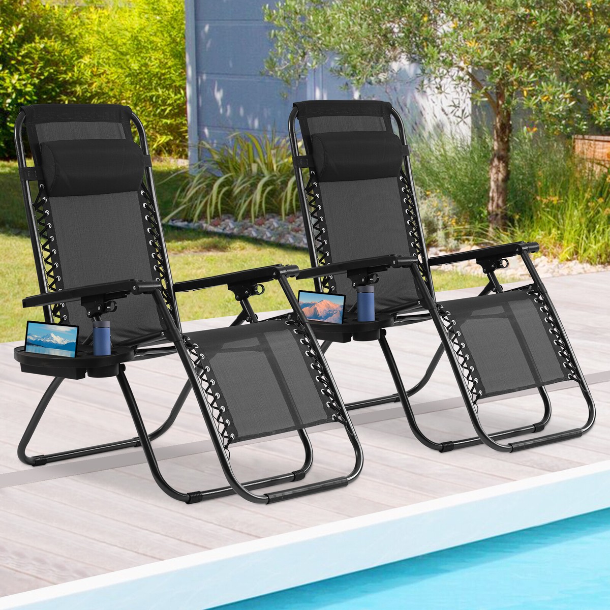 Garden Chairs Zero Gravity Chairs And Table Set Of Zero Gravity