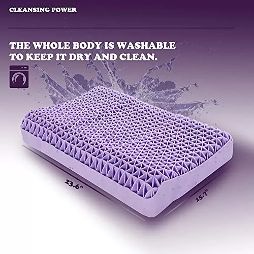 Purple Double Seat Cushion 100% Elastic Grid Ergonomic Supportive