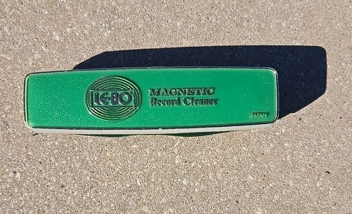 Vintage LE-BO Magnetic Record Cleaner Green Velvet LP Vinyl Album Japan