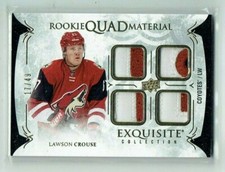16-17 UD Upper Deck Exquisite Quad Rookie Material  Lawson Crouse  /49  Patches