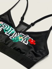 Victoria Secret PINK Ultimate Lightly Lined Sports Bra Top SMALL Floral Logo nwt