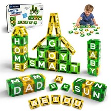 56pcs Mini Magnetic Tiles Letters Alphabet Learning Travel Toy for Kids 3-8