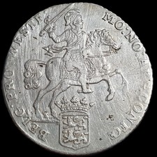 Netherlands West Friesland Ducaton Silver Horse Rider 1784 Sharp Detail