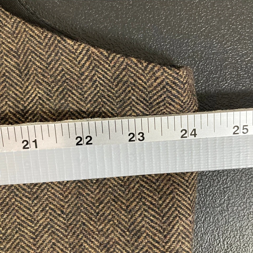 VOBOOM Men Herringbone Wool Blend Vest Brown Black Size XXL Formal Smart Casual - Image 4 of 4